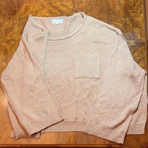 Listicle Sweaters - Listicle | Tan | Boucle Knit | Sweater | Pocket Detail | Large | Excellent